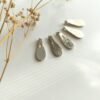 Brass Flat Drop Silver Filled Charms