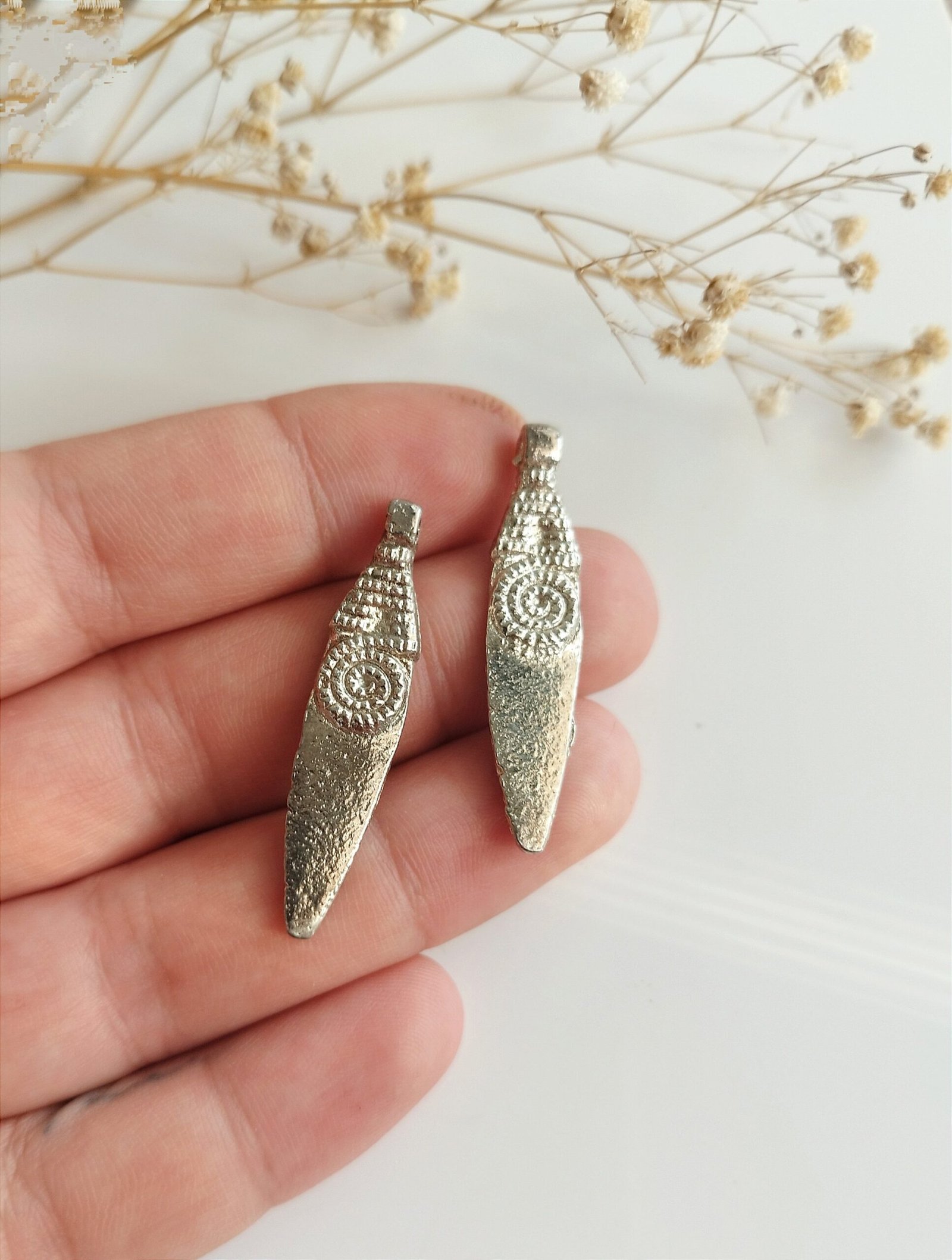 Ethnic Brass Silver Filled Charms - Image 2