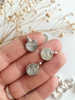 Alternative view of Brass Spiral Silver Filled Charms