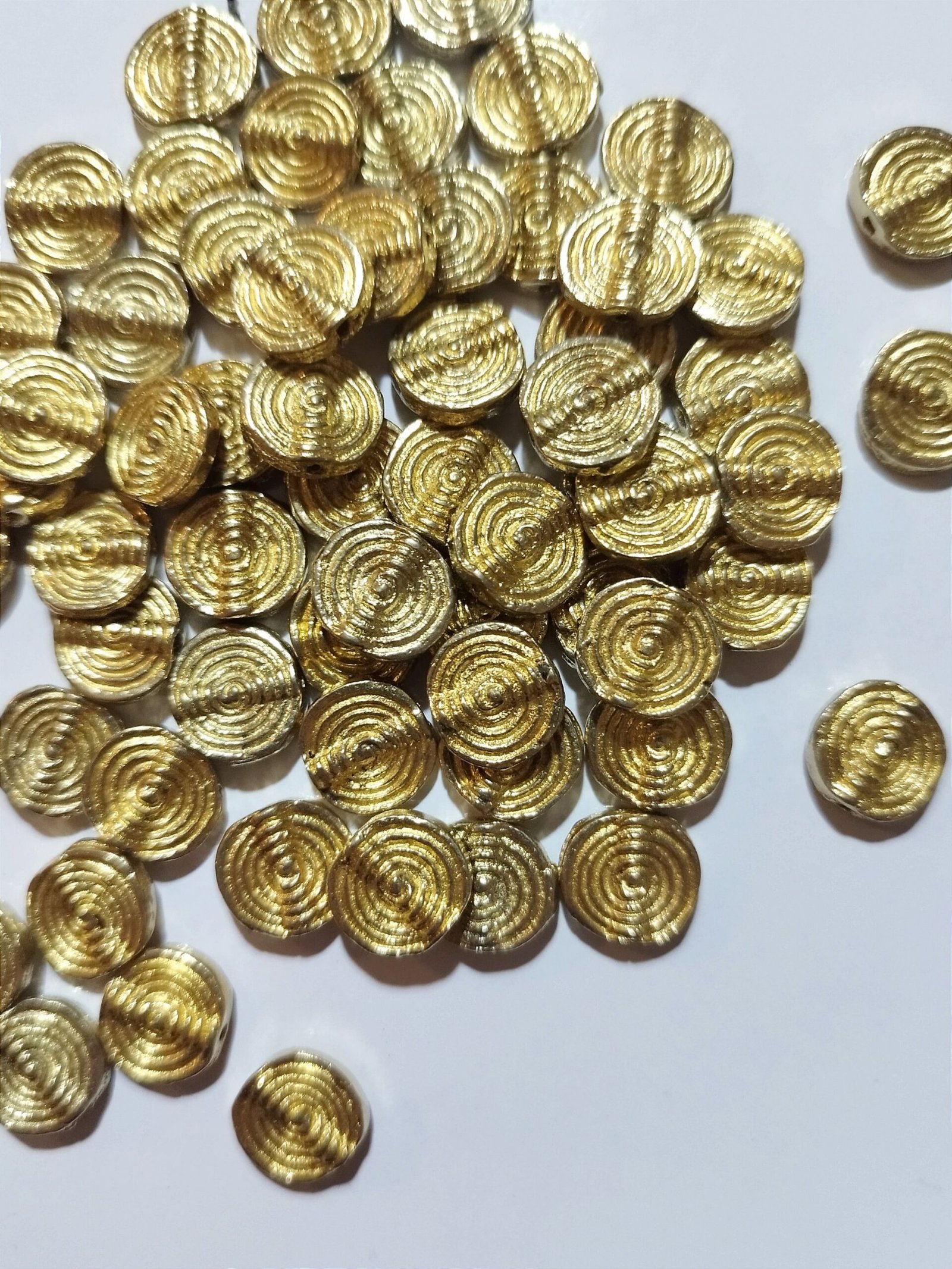 Spiral Brass Charm Beads - Image 3