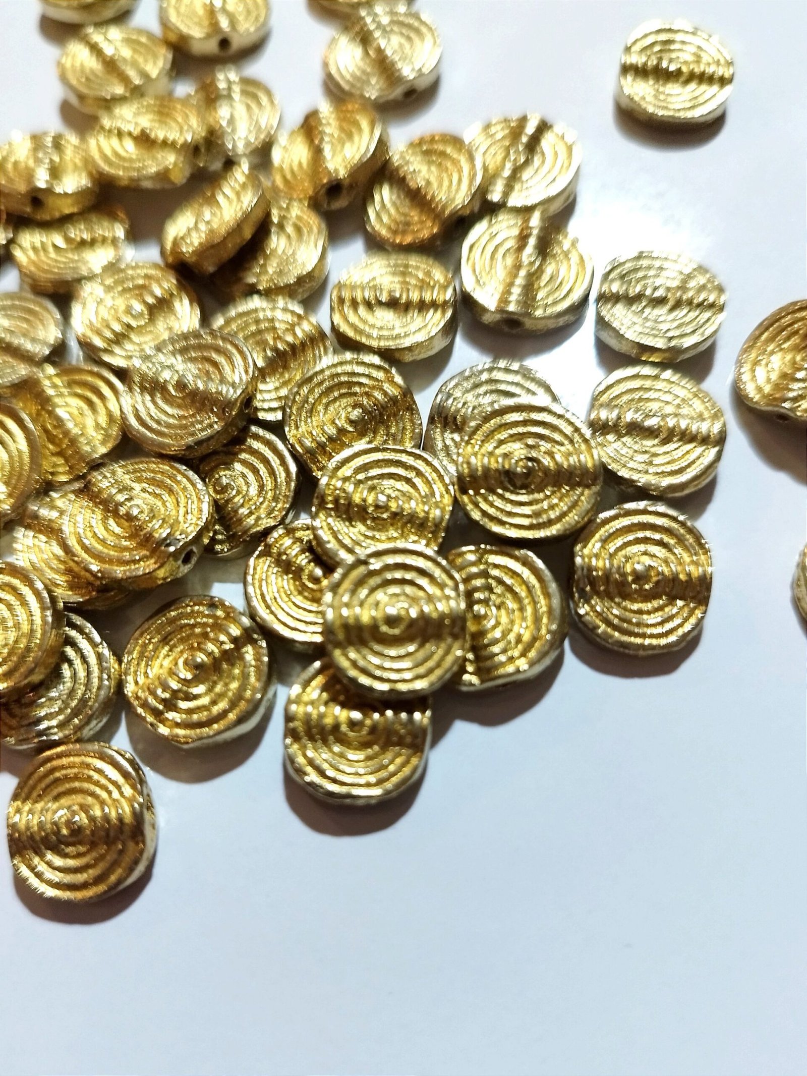 Spiral Brass Charm Beads - Image 4