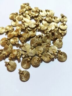 SPIRAL Brass Charms for Jewelry Making and micro macrame