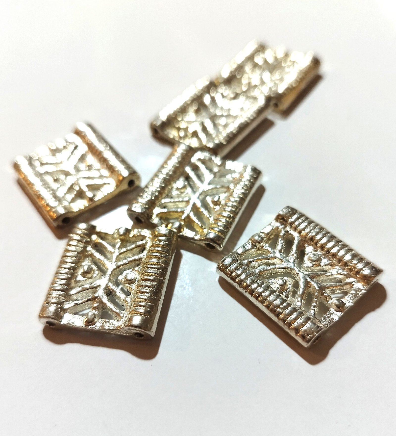 Big Ethnic Silver Filled Brass Charms - Image 2