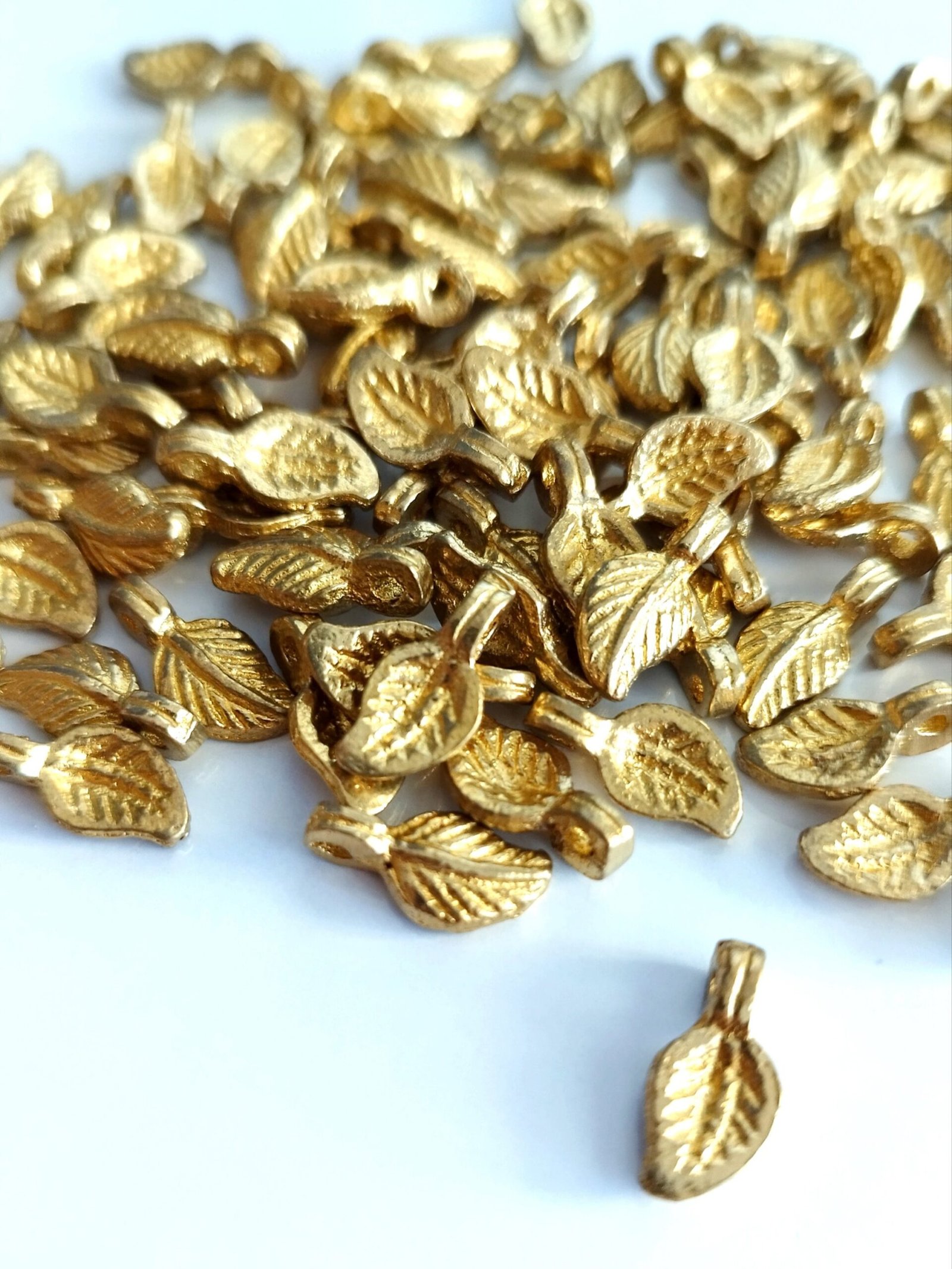 Brass Leaf Charms - Image 4