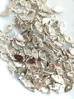 Brass Floral Silver filled Charms