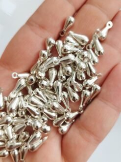 Alternative view of Brass Drop Silver Filled Charms