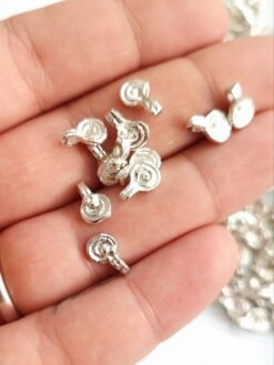 Alternative view of Spiral Silver Plated Brass Charms
