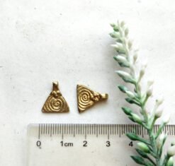 Triangle Brass Charms Pendants. Macrame charms
