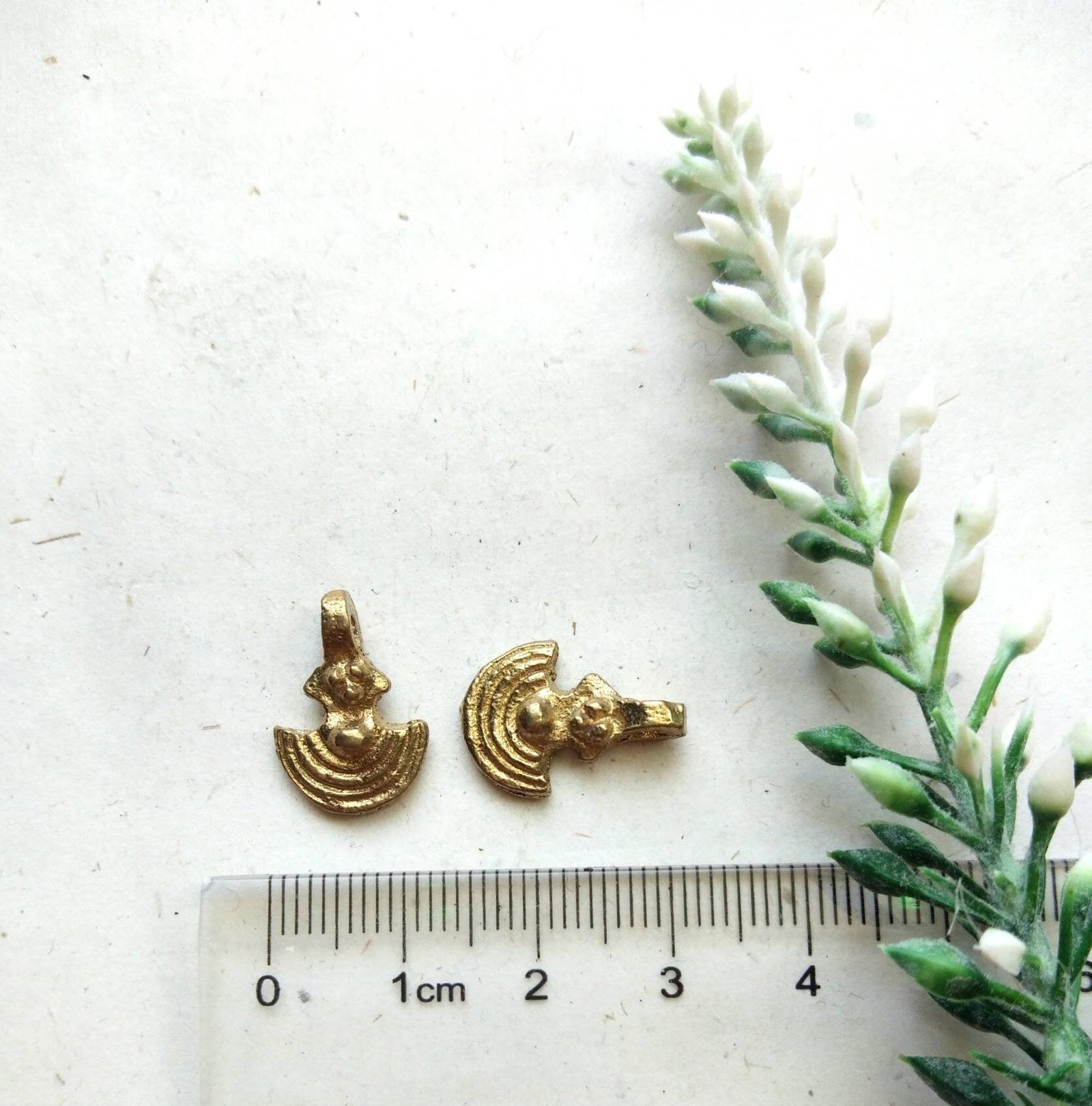 Traditional Indian brass charms, Brass charms for jewelry making and macrame
