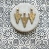 Brass Arrowhead Charms – Perfect for tribal and boho jewelry designs!