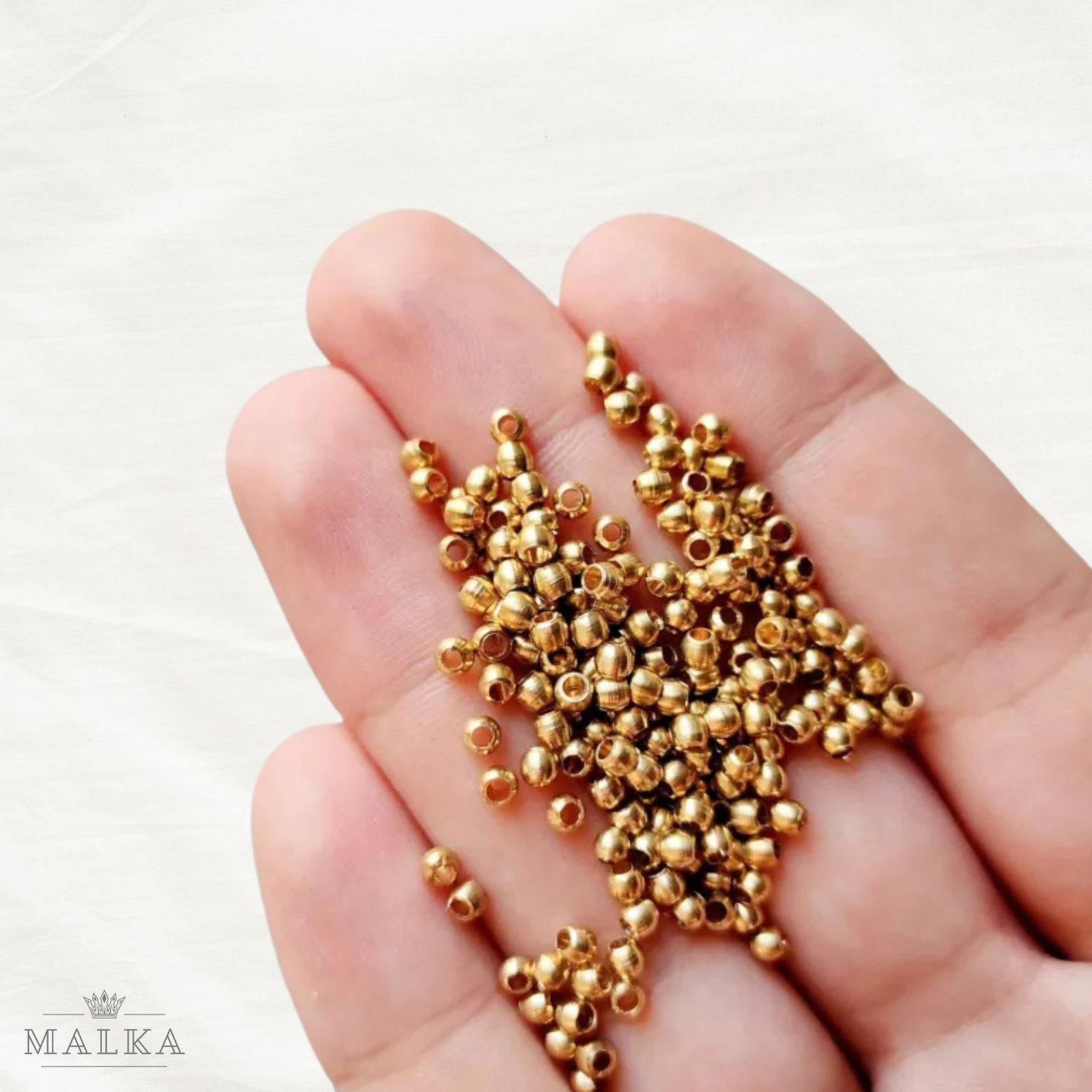 2.5mm Brass Round Beads - Image 2