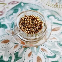2MM round brass beads