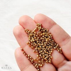 2MM round brass beads