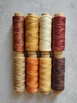 1mm Waxed Thread – earth tone cord set with 50 meters per spool