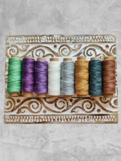 Waxed polyester string – woodland macramé set with 50m per spool