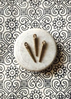 Stick charms – Minimalist brass accents for macrame and crafts.