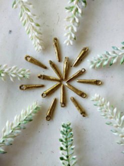 Brass stick charms – for DIY jewelry and micro macrame