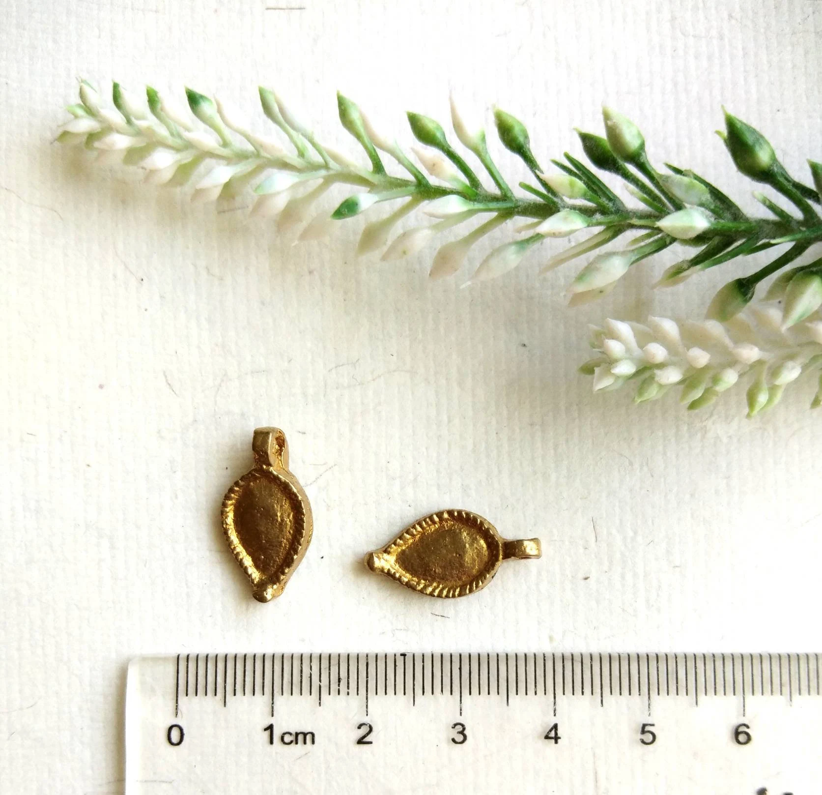 Brass Charms for Jewelry Making and micro macrame