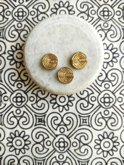 macrame brass charms