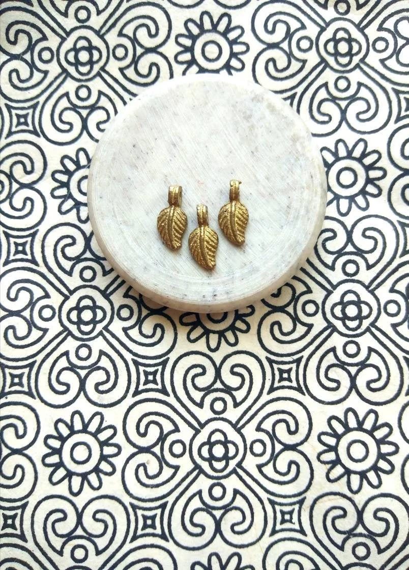 Brass Leaf Charms for Necklaces and Bracelets