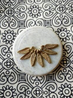 Mini feather charms – Delicate brass charms for jewelry.