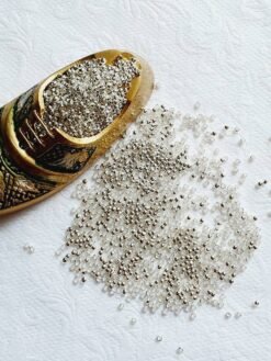 Alternative view of 1mm Silver-Filled Stopper Beads