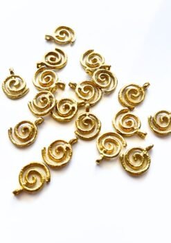 Alternative view of Spiral Brass Charms