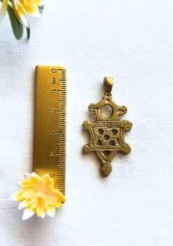 Alternative view of Small Brass Cross Pendant