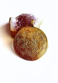 Alternative view of Big Ethnic Brass Pendant