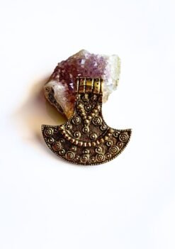 Big Ethnic Brass Pendant