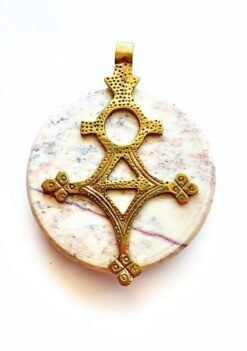 Alternative view of African Brass Cross Pendant