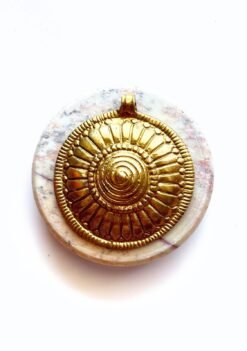 Alternative view of Big Ethnic Brass Pendant