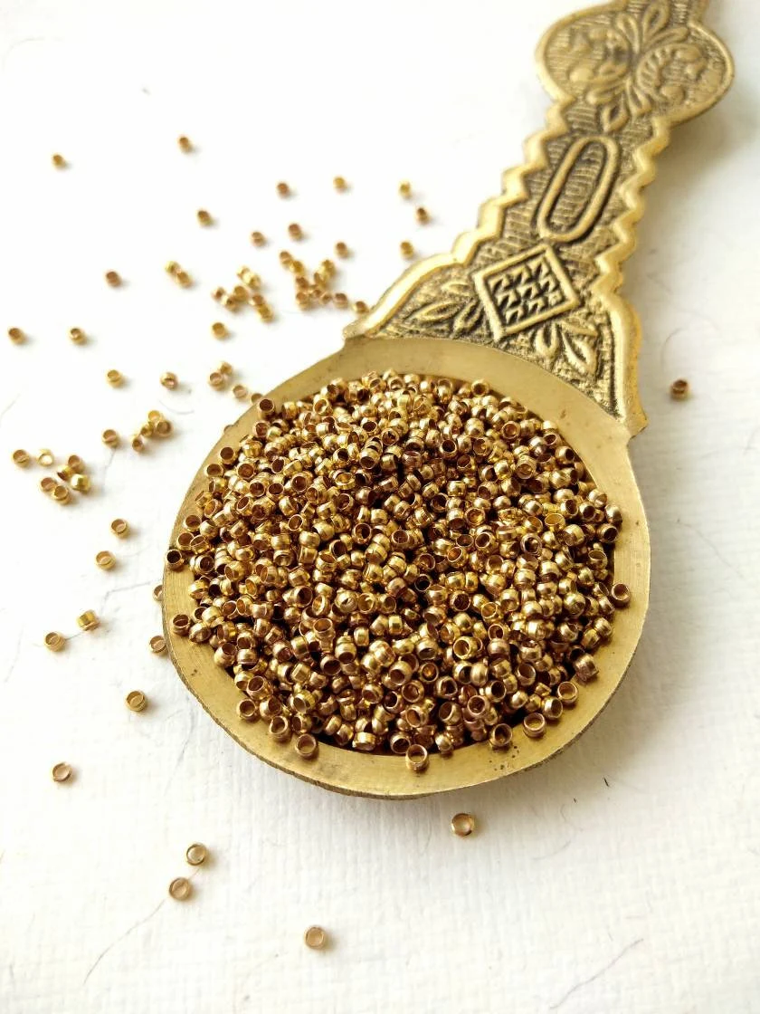 1mm Brass Stopper Beads - Image 2