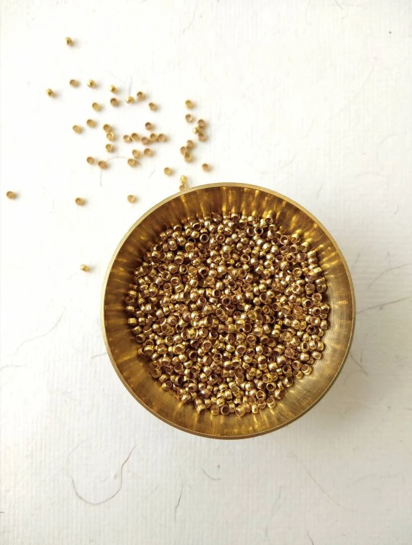 1mm Brass Stopper Beads - Image 4