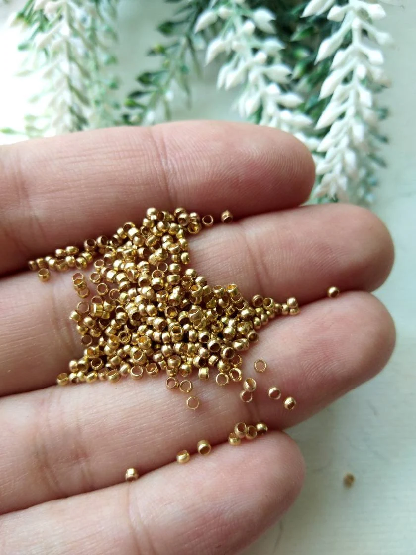 1mm Brass Stopper Beads - Image 6