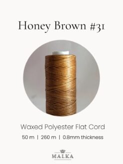 Alternative view of Honey Brown Micro Macrame Cord- 0.8mm
