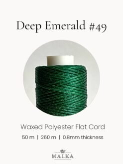 Alternative view of Deep Emerald Micro Macrame Cord- 0.8mm