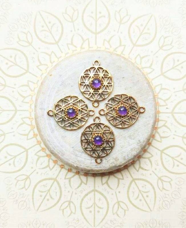 Mix Stones Circle of Life Mandala Charms - Image 5