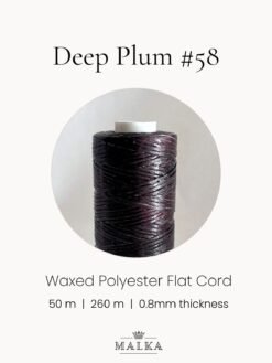 Alternative view of Deep Plum Micro Macrame Cord- 0.8mm