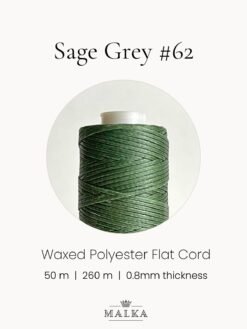 Alternative view of Sage Grey Micro Macrame Cord- 0.8mm