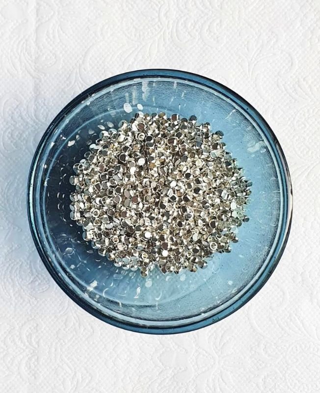 3.5MM Silver-filled brass Geometric Beads - Image 3