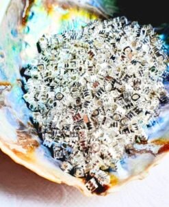 Alternative view of 3.5MM Silver-Plated Textured Barrel Beads