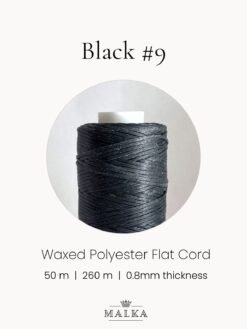 Alternative view of Black Micro Macrame Cord- 0.8mm
