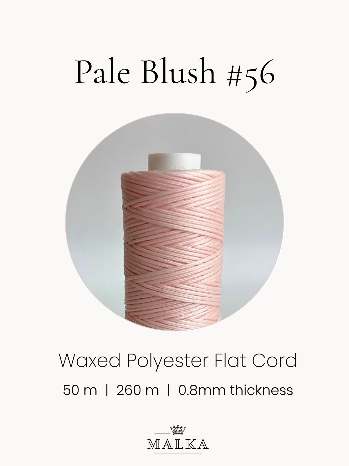Pale Blush Micro Macrame Cord- 0.8mm - Image 2