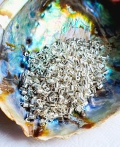 3MM Silver-filled brass small pipe beads