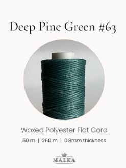 Alternative view of Deep Green Pine Micro Macrame Cord- 0.8mm