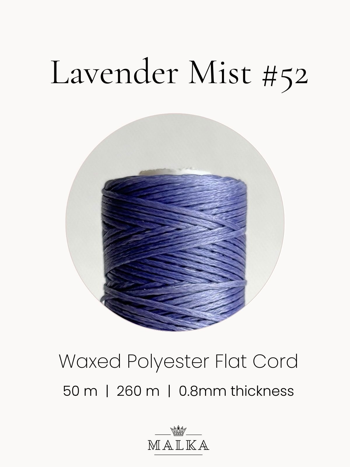 Lavender Mist Micro Macrame Cord- 0.8mm - Image 2