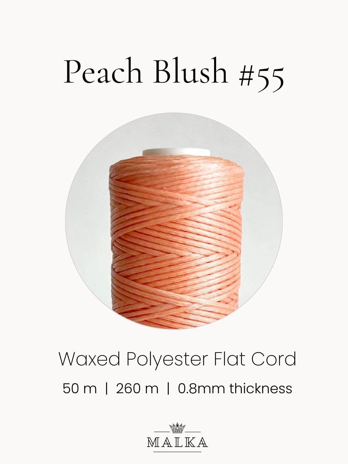Peach Blush Micro Macrame Cord- 0.8mm - Image 2