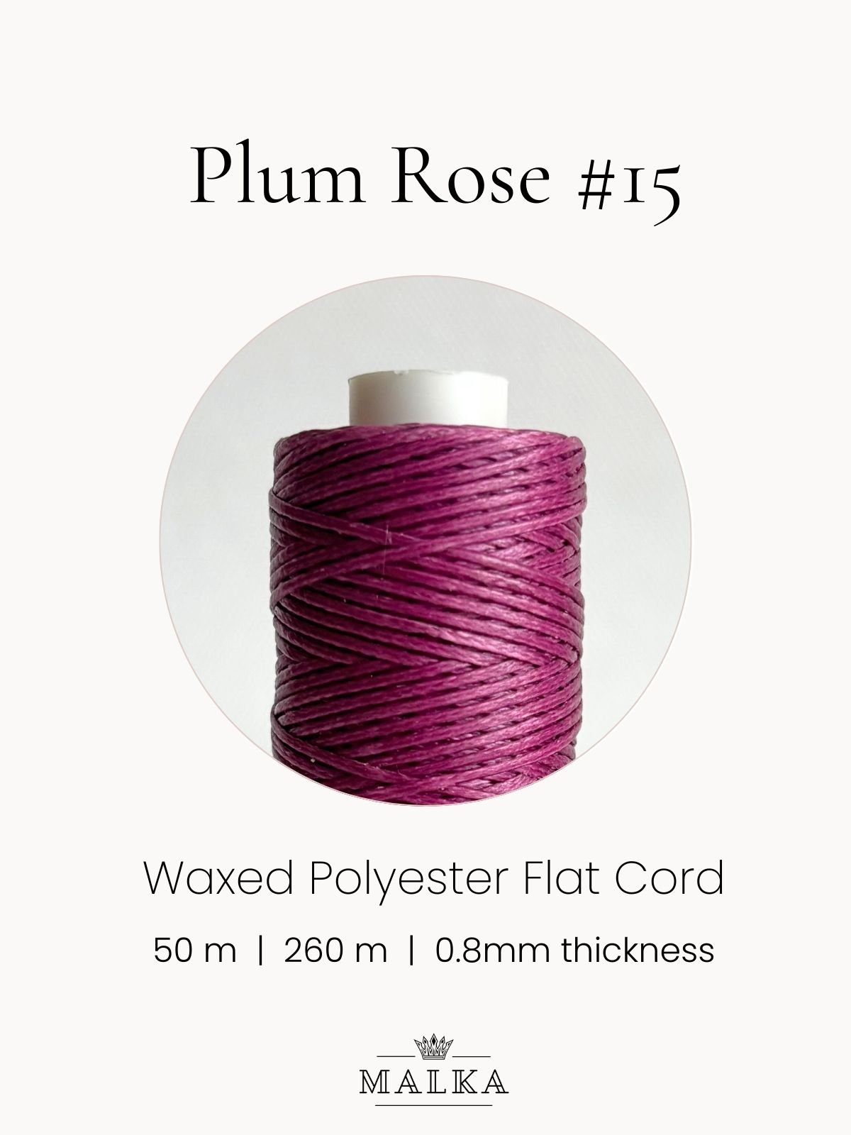 Plum Rose Micro Macrame Cord- 0.8mm - Image 2