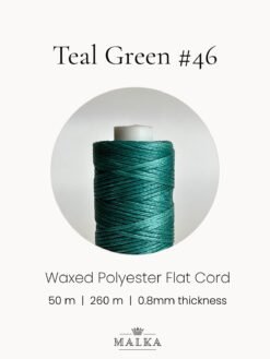 Alternative view of Teal Green Micro Macrame Cord- 0.8mm